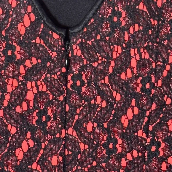 Aidan Mattox Formal Sleeveless Coral and Black Dress - Picture 4 of 4